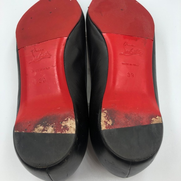 LOUBOUTIN SOLA SOFIA POINTED BLACK FLAT 39 (US 9) - Picture 6 of 8